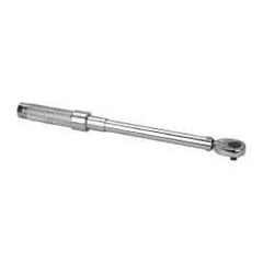 Proto - 3/8" Drive Micrometer Type Ratchet Head Torque Wrench - 16 Ft/Lb to 80 Ft/Lb Torque, 15-1/2" OAL, Ratchet Head - Apex Tool & Supply