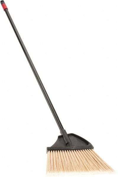 O-Cedar - 11" Wide, Yellow Polypropylene Bristles, Metal Handle, Angled Broom - Flagged, Water Resistant - Apex Tool & Supply