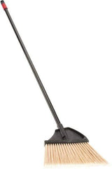 O-Cedar - 11" Wide, Yellow Polypropylene Bristles, Metal Handle, Angled Broom - Flagged, Water Resistant - Apex Tool & Supply