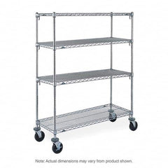 Metro - 900 Lb Capacity 4 Shelf Mobile Wire Shelving Unit - Add-On Unit - Apex Tool & Supply