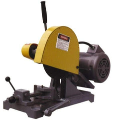 Kalamazoo - 10" Blade Diam, 5/8" Arbor Hole, Straight Chop & Cutoff Saw - 1 Phase, 3,450 RPM, 3 hp, 110/220 Volts, 1-1/2" in Solids at 90°, 2-1/2" in Pipe at 90° - Apex Tool & Supply