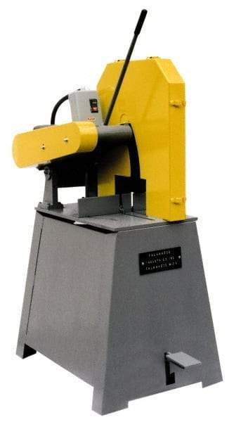 Kalamazoo - 16 or 18" Blade Diam, 1" Arbor Hole, Straight Chop & Cutoff Saw - 3 Phase, 2,500 RPM, 10 hp, 220/440 Volts, 3" in Solids at 90°, 4" in Pipe at 90° - Apex Tool & Supply