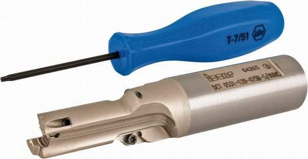 Iscar - 0.524 to 0.551" Diam, 1.2" Max Depth, 3/4" Shank Diam, 3.98" OAL, Replaceable Tip Drill - AOMT, IDI-SG, IDI-SK Insert, DCT Toolholder, Series ChamDrill - Apex Tool & Supply