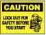 NMC - "Caution - Lock Out for Safety Before You Start", 10" Long x 14" Wide, Rigid Plastic Safety Sign - Rectangle, 0.05" Thick, Use for Accident Prevention - Apex Tool & Supply