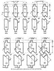 Made in USA - 18 Gauge, Press Brake Punch and Die Set - 3/16 Inch Nose Radius, 12 Ft. Punch and Die Length - Apex Tool & Supply