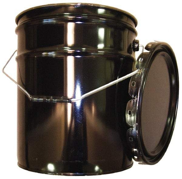 Made in USA - 5 Gallon Capacity, Crimped Lid, Drum Pail - Steel, UN 1H2/X70.8/S/01/USA/+AA1175 Listing - Apex Tool & Supply