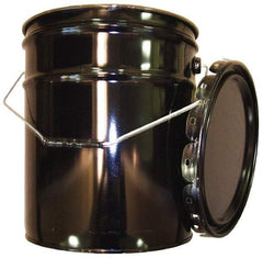Made in USA - 5 Gallon Capacity, Crimped Lid, Drum Pail - Steel, UN 1H2/X70.8/S/01/USA/+AA1175 Listing - Apex Tool & Supply