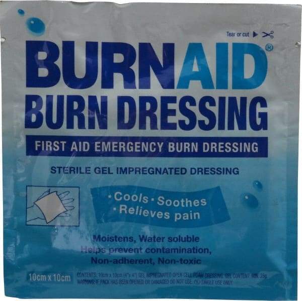 Medique - 4" Long x 4" Wide, General Purpose Gel Soaked Burn Dressing - Apex Tool & Supply