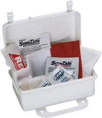 Medique - 10 Piece, 1 Person, Body Fluid Clean-Up First Aid Kit - 3-1/2" Wide x 2" Deep x 5" High, Plastic Case - Apex Tool & Supply