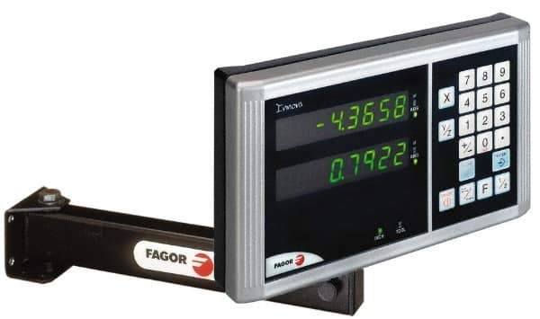 Fagor - 2 Axis, 12" X-Axis Travel, 8" Y-Axis Travel, 12" Z-Axis Travel, Grinding DRO System - 0.0002"/0.0005" Resolution, 5µm Accuracy, LED Display - Apex Tool & Supply