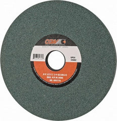 Camel Grinding Wheels - 8" Diam x 1-1/4" Hole x 1/2" Thick, I Hardness, 100 Grit Surface Grinding Wheel - Silicon Carbide, Type 1, Fine Grade, 3,600 Max RPM, Vitrified Bond, No Recess - Apex Tool & Supply