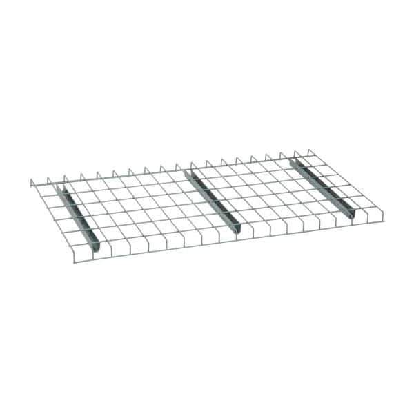 Nashville Wire - 46" Wide, 1-1/2" High, Open Shelving Welded Wire Decking - Steel, 24" Deep, Use with Pallet Racks - Apex Tool & Supply