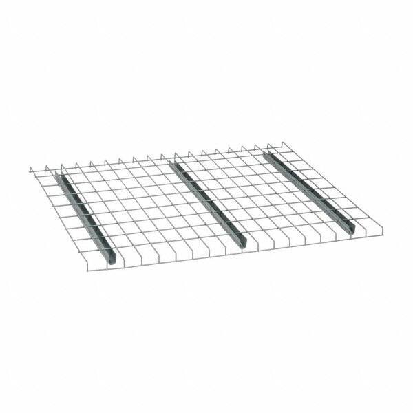 Nashville Wire - 46" Wide, 1-1/2" High, Open Shelving Welded Wire Decking - Steel, 36" Deep, Use with Pallet Racks - Apex Tool & Supply
