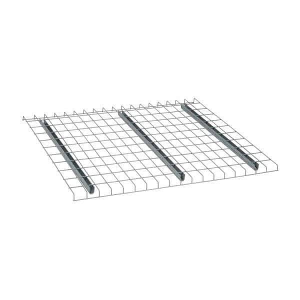 Nashville Wire - 46" Wide, 1-1/2" High, Open Shelving Welded Wire Decking - Steel, 42" Deep, Use with Pallet Racks - Apex Tool & Supply