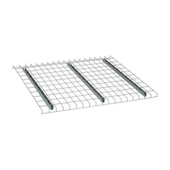 Nashville Wire - 46" Wide, 1-1/2" High, Open Shelving Welded Wire Decking - Steel, 42" Deep, Use with Pallet Racks - Apex Tool & Supply