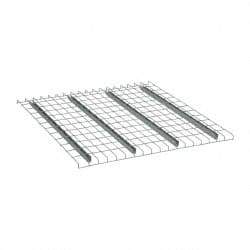 Nashville Wire - 46" Wide, 1-1/2" High, Open Shelving Welded Wire Decking - Steel, 42" Deep, Use with Pallet Racks - Apex Tool & Supply