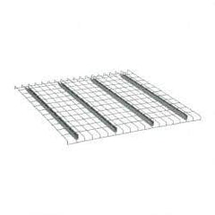 Nashville Wire - 46" Wide, 1-1/2" High, Open Shelving Welded Wire Decking - Steel, 42" Deep, Use with Pallet Racks - Apex Tool & Supply