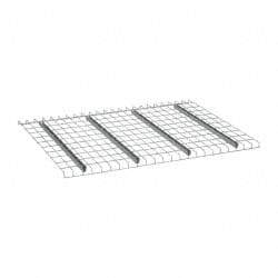 Nashville Wire - 58" Wide, 1-1/2" High, Open Shelving Welded Wire Decking - Steel, 42" Deep, Use with Pallet Racks - Apex Tool & Supply