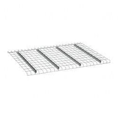 Nashville Wire - 58" Wide, 1-1/2" High, Open Shelving Welded Wire Decking - Steel, 42" Deep, Use with Pallet Racks - Apex Tool & Supply