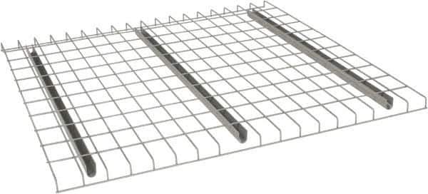 Nashville Wire - 46" Wide, 1-1/2" High, Open Shelving Welded Wire Decking - Steel, 44" Deep, Use with Pallet Racks - Apex Tool & Supply