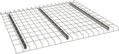 Nashville Wire - 46" Wide, 1-1/2" High, Open Shelving Welded Wire Decking - Steel, 44" Deep, Use with Pallet Racks - Apex Tool & Supply