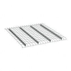 Nashville Wire - 46" Wide, 1-1/2" High, Open Shelving Welded Wire Decking - Steel, 48" Deep, Use with Pallet Racks - Apex Tool & Supply