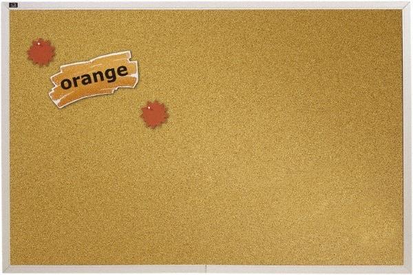 Quartet - 96" Wide x 48" High Open Cork Bulletin Board - Natural (Color) - Apex Tool & Supply