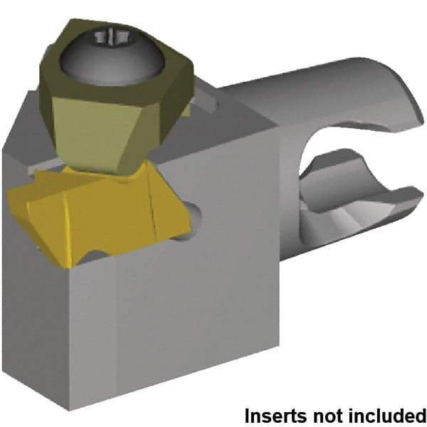 Kennametal - NG2R Insert, 20mm Head Length, Modular Grooving Cutting Unit Head - Right Hand Cut, System Size KM12, Series Micro Top Notch - Apex Tool & Supply