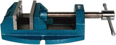 Wilton - 4" Jaw Opening Capacity x 2-1/8" Throat Depth, Horizontal Drill Press Vise - 4" Wide x 2-1/8" High Jaw, Stationary Base, Standard Speed, 10-1/4" OAL x 3.4" Overall Height, Cast Iron - Apex Tool & Supply