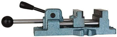 Wilton - 8-3/16" Jaw Opening Capacity x 2" Throat Depth, Horizontal Drill Press Vise - 8" Wide x 2" High Jaw, Stationary Base, Standard Speed, 21.1" OAL x 7.2" Overall Height, Cast Iron - Apex Tool & Supply