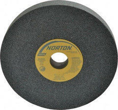 Norton - 8" Diam x 1-1/4" Hole x 1" Thick, J Hardness, 60 Grit Surface Grinding Wheel - Silicon Carbide, Type 1, Medium Grade, 3,600 Max RPM, Vitrified Bond, No Recess - Apex Tool & Supply
