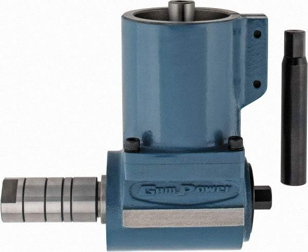 Interstate - Right Milling Head Angle Milling Head Adapter - R8 Spindle Taper, Compatible with Bridgeport Type - Apex Tool & Supply