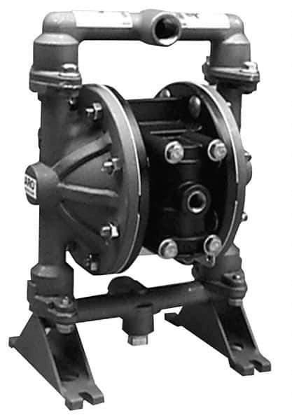 ARO/Ingersoll-Rand - 1/2" NPT, Metallic, Air Operated Diaphragm Pump - PTFE Diaphragm, Aluminum Housing - Apex Tool & Supply