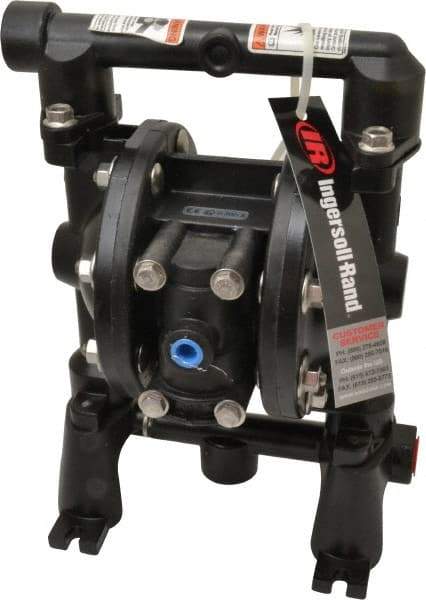 ARO/Ingersoll-Rand - 1/2" NPT, Metallic, Air Operated Diaphragm Pump - Nitrile Diaphragm, Aluminum Housing - Apex Tool & Supply