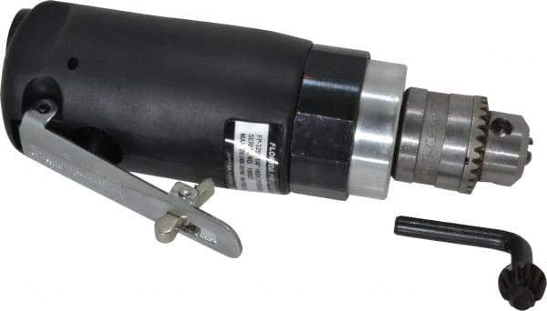 Florida Pneumatic - 1/4" Keyed Chuck - Inline Handle, 20,000 RPM, 4 CFM, 0.3333 hp, 60-90 psi - Apex Tool & Supply