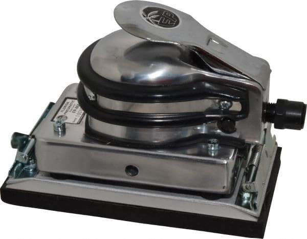 Florida Pneumatic - 6,500 OPM, 4 CFM Air Consumption, 90 psi Air Pressure, Palm Air Orbital Sander - Rectangular Pad, 1/4 NPT Inlet - Apex Tool & Supply