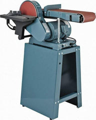 Enco - 48 Inch Long x 6 Inch Wide Belt, 9 Inch Diameter, Combination Sanding Machine - 1,350 Ft./min Belt Speed, 3/4 HP, Single Phase - Apex Tool & Supply