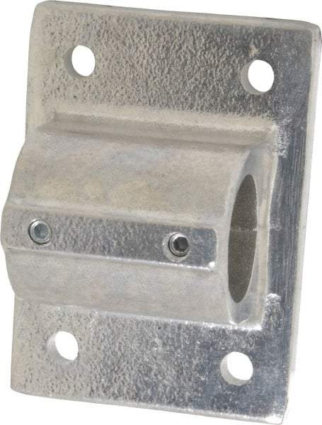Hollaender - 1-1/4" Pipe, Wall Mount Flange, Aluminum Alloy Flange Pipe Rail Fitting - Bright Finish - Apex Tool & Supply