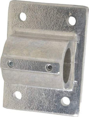 Hollaender - 1-1/4" Pipe, Wall Mount Flange, Aluminum Alloy Flange Pipe Rail Fitting - Bright Finish - Apex Tool & Supply