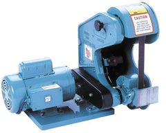 Burr King - 42 Inch Long x 1 Inch Wide Belt Grinder - 3/4 hp, 120 Volts, Vertical Belt, 530 to 5,300 Ft. per Min Belt Speed - Apex Tool & Supply