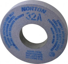 Norton - 12" Diam x 5" Hole x 2" Thick, H Hardness, 46 Grit Surface Grinding Wheel - Aluminum Oxide, Type 1, Coarse Grade, 2,070 Max RPM, Vitrified Bond, No Recess - Apex Tool & Supply