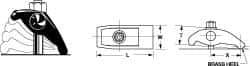Jergens - 5/8" Stud, 2-3/8" Max Clamping Height, Steel, Adjustable & Self-Positioning Strap Clamp - 5" Long, 2" Wide, 1-5/8" High, 3" Heel to Stud Center - Apex Tool & Supply