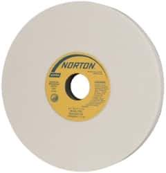 Norton - 8" Diam x 1-1/4" Hole x 3/4" Thick, I Hardness, 60 Grit Surface Grinding Wheel - Aluminum Oxide, Type 1, Medium Grade, 3,600 Max RPM, Vitrified Bond, No Recess - Apex Tool & Supply