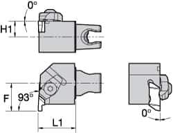Kennametal - NG2L Insert, 30mm Head Length, 0.79mm Min Groove Width, Modular Grooving Cutting Unit Head - Right Hand Cut, System Size KM25, Series Top Notch - Apex Tool & Supply