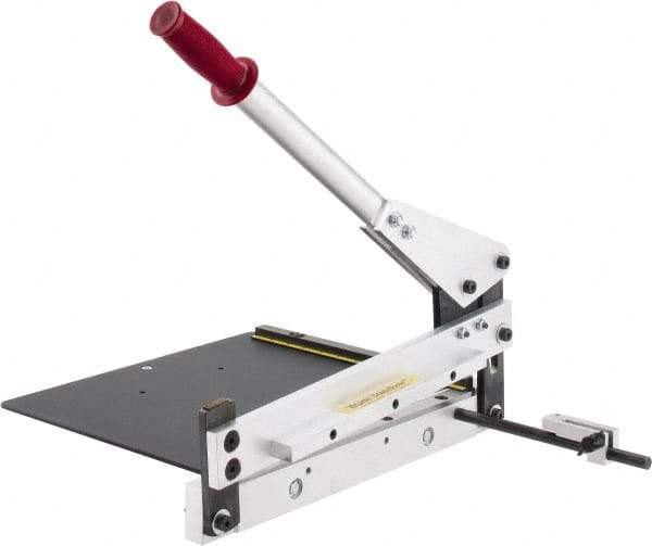 Made in USA - 12 Inch Long x 23 Inch Wide x 15 Inch Deep x 8 Inch High, Hand Slitting Bench Shear - 0.02 Inch Mild Steel, 0.04 Inch Aluminum and 0.025 Inch Brass Capacity - Apex Tool & Supply