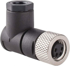 Brad Harrison - 4 Amp, Female 90° to Male 90° Field Attachable Connector Sensor and Receptacle - 60 VAC, 75 VDC, IP67 Ingress Rating - Apex Tool & Supply