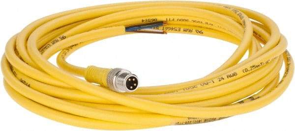 Brad Harrison - 4 Amp, M8 Male Straight to Pigtail Cordset Sensor and Receptacle - 60 VAC, 75 VDC, 4m Cable Length, IP68 Ingress Rating - Apex Tool & Supply