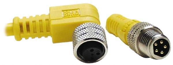 Brad Harrison - 4 Amp, Female 90° to Male 90° Cordset Sensor and Receptacle - 250 VAC/VDC, 4m Cable Length, IP68 Ingress Rating - Apex Tool & Supply
