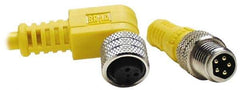 Brad Harrison - 3 Amp, M8 Male 90° to Pigtail Cordset Sensor and Receptacle - 60 VAC, 75 VDC, 4m Cable Length, IP67 Ingress Rating - Apex Tool & Supply