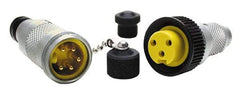 Brad Harrison - 4 Amp, 1/2-20 UNF Female Straight to Pigtail Cordset Sensor and Receptacle - 250 VAC/VDC, 3.66m Cable Length, IP67 Ingress Rating - Apex Tool & Supply